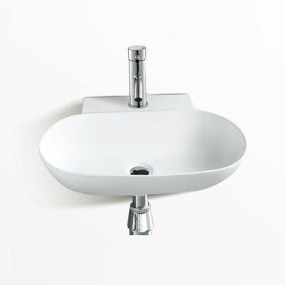 China Modern High Quality Wholesale Custom Bathroom Sanitary Ware Ceramic Wall Hung Basin for sale