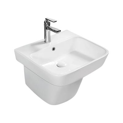 China EUROPEAN Wholesale Chaozhou High Quality White Bathroom Ceramic Hand Wash Wall Hung Basin for sale