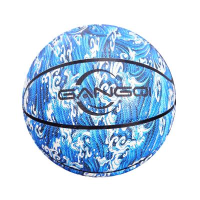 China Durable production of basketball ball color medium size high quality custom rubber bulk basketball for sale