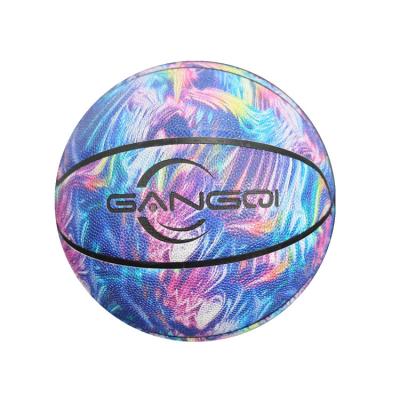 China Manufacturers Wholesale Durable Reflective Holographic Formula Basketball Luminous Basketball for sale