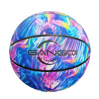 China Goods Customized Fashion Street Adult Basketball PU Wholesale Camouflage Indoor And Outdoor Basketball for sale