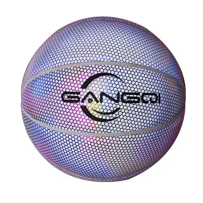 China Durable Custom Sports Cheap Price Stylish PU Leather Basketball Basketball With Reflective Material for sale