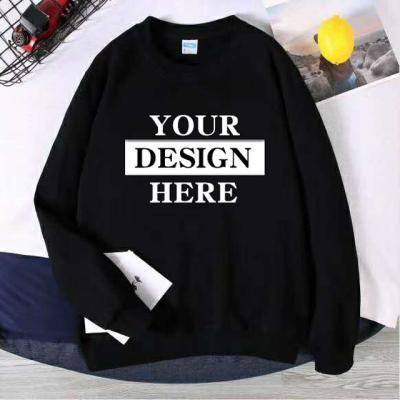 China Anti-wrinkle Round Neck Sweater Custom Printing Logo Protecting Party Class Service Advertising Shirt Coveralls Solid Color White Plus SI Sweater for sale