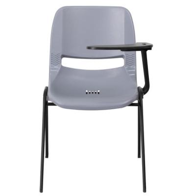 China Contemporary Factory Supply Armrest Training Chair Adjustable Classroom School Folding Study Student Chair With Notepad for sale