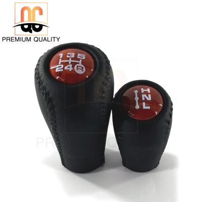 China Guangzhou Qicheng Luxury Black Leather Car Side Shift Upper Wooden Knob For Pick Up Land Cruiser LC70-79 1975-2022 for sale