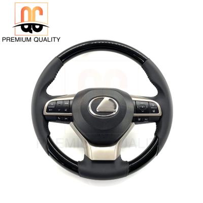 China Hot Selling Black Smooth Leather Car Steering Wheel Set Black Car Replacement Parts For LX570 LM 2008- for sale