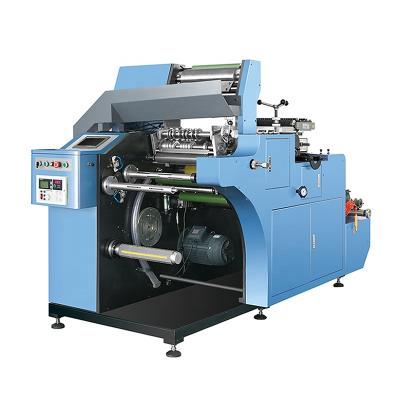 China Garment Shops HX350MF Rotary Label Paper Adhesive Label Slitter Die Cutting Machine for sale