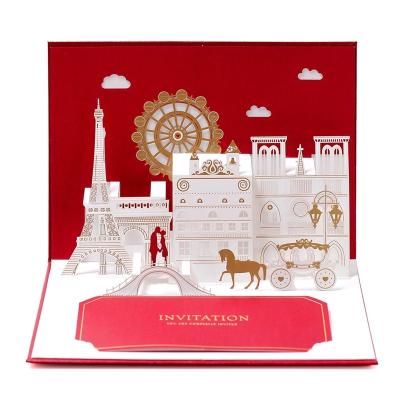 China China Commercial Customization 3d Wedding Invitation Pop Up Cards for sale