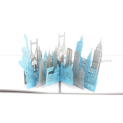 China Vietnam 3d New York City Greeting Card Pop Up Cards For Birthday Holiday Festival Souvenir for sale