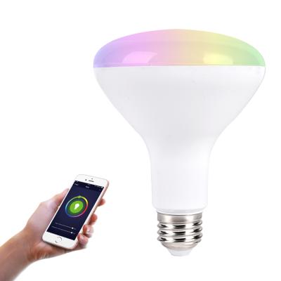 China Smart Home Wifi Smart Bulb Stepless Dimming and TDC Tuya Control R80 Smart WIFI RGB 9W LED Dimmable Light Bulb for sale