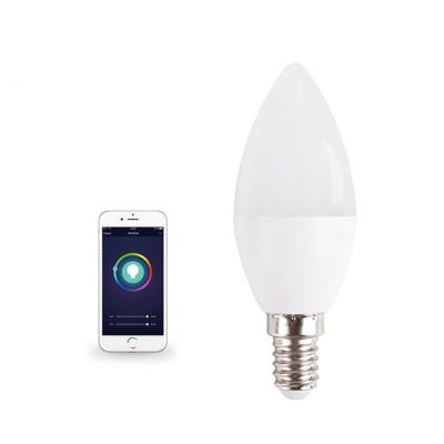 China Wholesale 5W 400lm C37 E14 Smart LED Candle Light Bulbs Residential Mobile Phone Control for sale