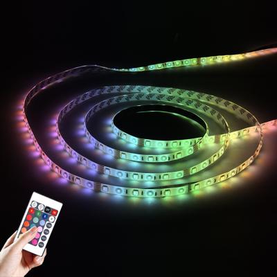 China Remote Control Flexible LANDSCAPE 24 12V RGBW LED Strip Light, 30pcs 5050 RGB + 30pcs 2835 White Tuya Voice Control RGBW LED Strip for sale