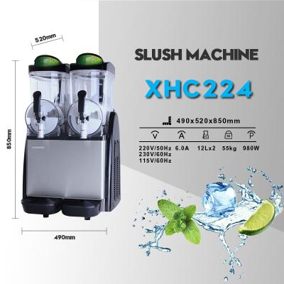 China Dairy Factory Donper Two Rolls Intelligent Slush Machine XHC224 For Cocktail / Juice for sale