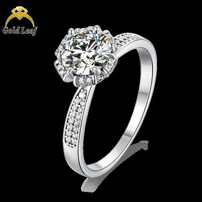 China High quality new arrival fashion jewelry 14k gold ring witness moissanite diamond engagement ring 2023 for sale