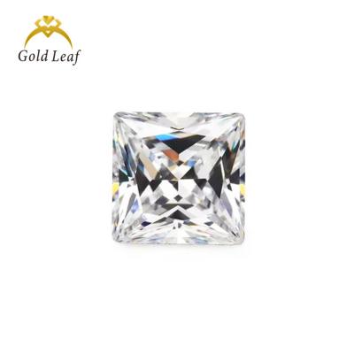 China Color Play or Fire Goldleaf wholesale Loose Gemstone vvs DEF color moissanite fancy princess cut gra certificate Moissanite for sale