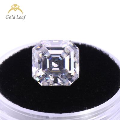 China Fire Goldleaf Cheap Price White VVS1 Asscher Color or E-F Color Cut Melee GRA Moissanite Lab Developed Diamond Loose Moissanite Stone for sale