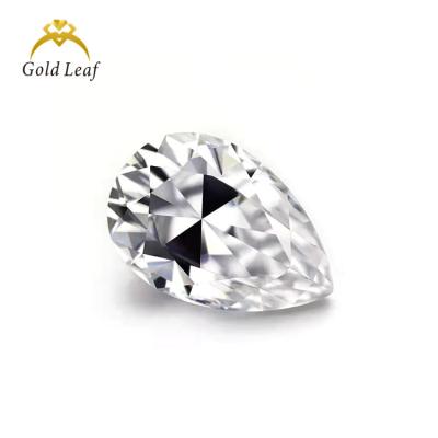 China High Reflective Wholesale Goldleaf Moissanite Gemstone D VVS1 Color Pear Loose Cut With GRA Certificate Moissanite for sale