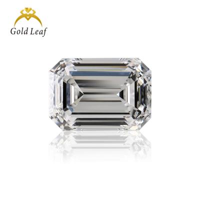 China Goldleaf Diamond Emerald Cut Moissanite DEF Fire Color GRA Moissanite Wholesale Loose Color Set Or Gemstone For Jewelry for sale