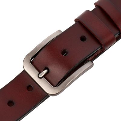 China Pin Buckle Belt Young Middle-Aged Men's Single-Layer Comfortable Cowhide Antique Men's Jeans Leather Belt Pants Belt for sale