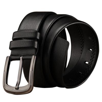 China Korean Version Business Casual Wholesale Male Pin Buckle Edging Young Middle-Aged Double Bag Comfortable Belt Men's Belt Pants for sale