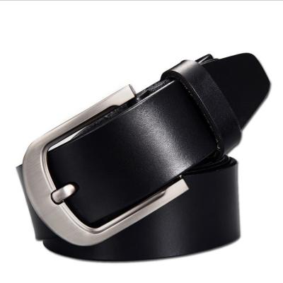 China Retro Korean Fashionable Casual Belt Men's Pin Buckle Belt Pure Cowhide Leather Belt Cowhide Retro Korean Fashion Pants Belt for sale