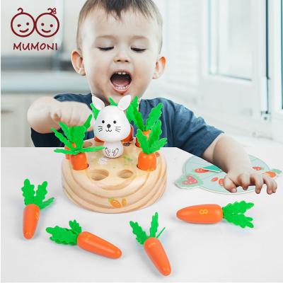 China New Design Board Game Rabbit Shape Size Assortment Fine Magnetic Game Family Cute Interactive Exercise Carrot Pulling Game for sale