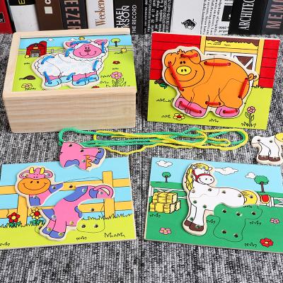 China Early Fashion Game Game Wear Learning Rope Threading Toys Puzzle for sale