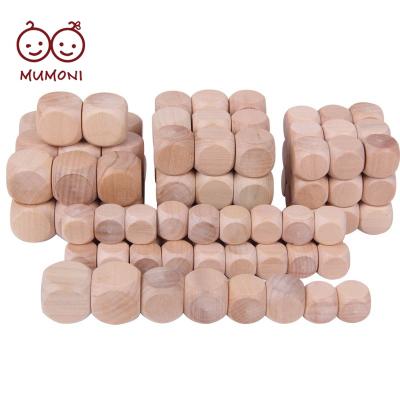 China Accept Customized Animals Design Unfinished Wooden Blocks Dies Square Entertainment Wood Suppliers Customized Classic Natural Color Square Dies for sale