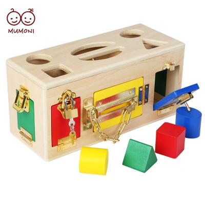 China Color Matching Memory Box Children's Favorite Luxury Wooden Box Treasure Box Funny Locking Toy For Study Assorted for sale