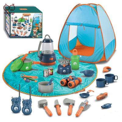 China We have different most popular choices pretend outdoor game set sports boys and girls camping gear toys kids pretend camping game for sale