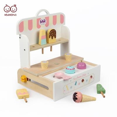 China Perfect simulation ice cream toy simulation food toy kids favorite/different popular magnetic shape ice cream shop ice cream shop set toy pretend ice cream toy for sale