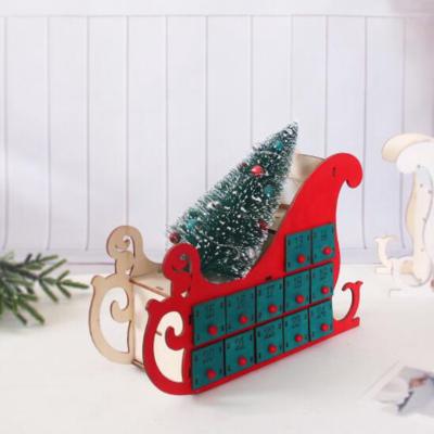 China Eco-Friendly Wooden Merry Christmas Halloween Countdown Advent Calendar for sale