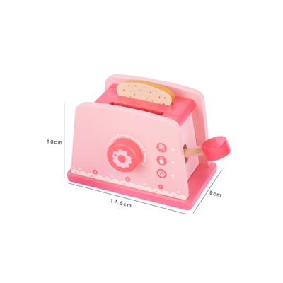 China Happy Preschool Toy Mini Kitchen Set Bread Maker Toys Role Play Games Kitchen Cooking Wooden Toaster Toy for sale