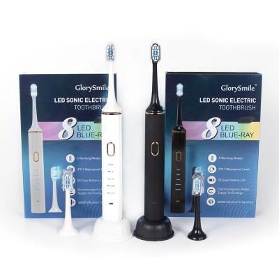 China Teeth Cleaning Electric Toothbrush Logo Home Dental Bleaching Grade Custom 8 Blue LED Light Teeth Whitening For Wholesale for sale