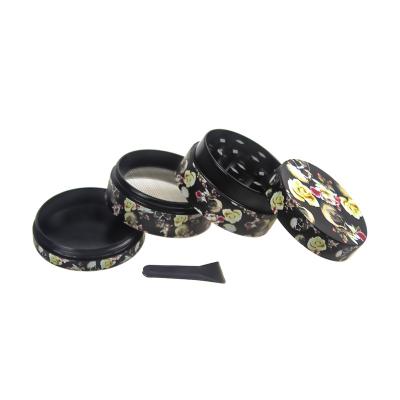 China Herb Grinding Custom Design 4 Layers Tobacco Grinder 50mm Accessories Manual Grinder Tray & Herb Grinder Smoking Set for sale