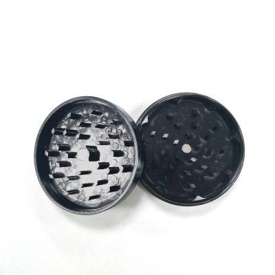 China Factory Price Aluminum Small Herb Grinding Blade 63 Millimeters 2 Pieces Black Herb Grinder Wholesale for sale