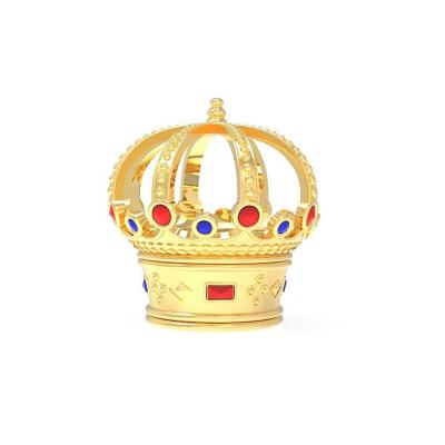 China Gold Crown Metal Perfume Cap Silver Zinc Alloy Perfume Cap Free Design Provide Samples for sale