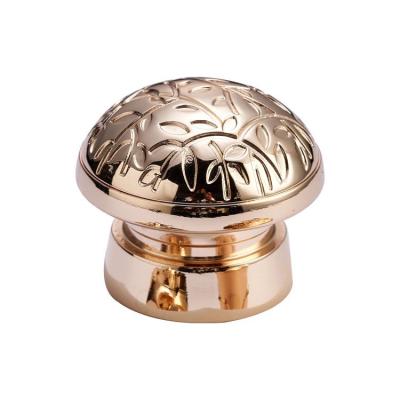 China OEM ODM Zamac Perfume Cap Heavy Cap With Luxury Gold Color High End Surface Finished for sale