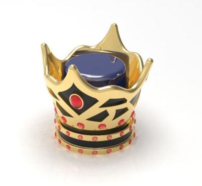 China Luxury Crown Zinc Alloy Perfume Bottle Cap Free Sample Free Design for sale