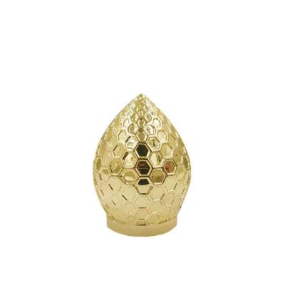 China Zinc Alloy Big Zemac Circular Gold Crown Perfume Bottle With Cap for sale