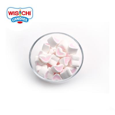 China Free sample natural valentine's day marshmallow pink heart cotton candy fruit juice marshmallow halal sale for sale