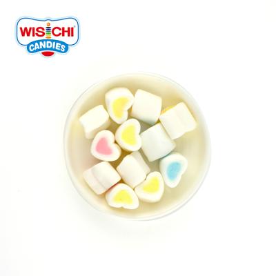 China Free sample heart shape normal bulk delicious mini marshmallow fruity flavor bule multicolor marshmallow for sale