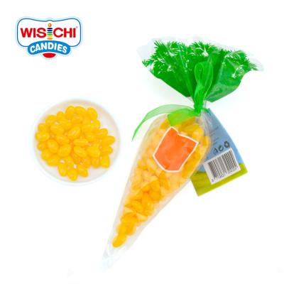 China Free Sample Normal Hot Selling Easter Jelly Bean Carrots Packed Soft Candy Orange Jelly Bean for sale