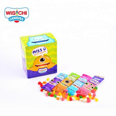 China Individual Free Sample Pack Natural Jelly Bean Mix Flavor Assorted Color Halal Jelly Bean Candy for sale