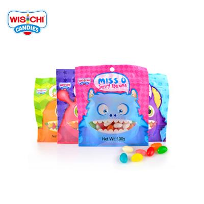 China Free Sample Natural Miss You Brand Jelly Bean 100g Mixed Fruit Flavors Assorted Color Artificial Jelly Bean for sale