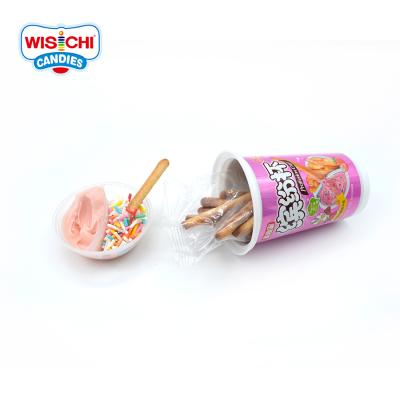 China Free sample strawberry chocolate cup finger cookies blueburry needle sprinkles candy piece for sale