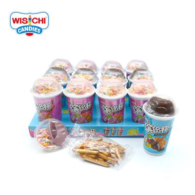 China Free Sample Custom Chocolate Cup Finger Cookies Finger Cookie Sugar Needle Sprinkles Candy Chunk for sale