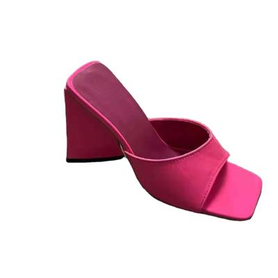 China Other Stylehigh Promotional Cheap Creative High Heel Slippers Women Slippers for sale