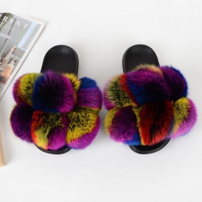 China Fashion Trend Manufacture Fashion Slippers Professional Fur Slides Women's Sandals for sale