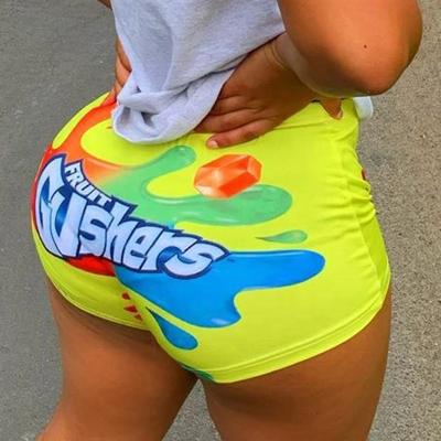 China Anti-wrinkle new hot summer 3XL plus size snack shorts snack booty shorts candy snack shorts for sale